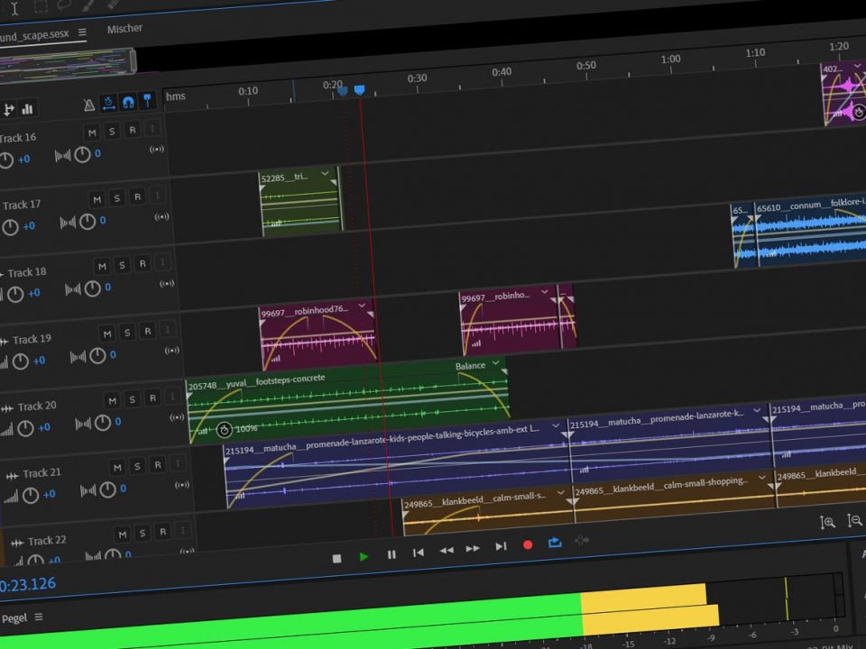 Screenshot Adobe Audition Soundscape